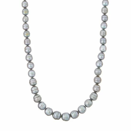 Hot Sale ⌛ Unbranded Sterling Silver Dyed Gray Ringed Freshwater Cultured Pearl Necklace, Bracelet & Earring Set ❤️ - Image 2