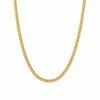 Deals ❤️ Unbranded Men's 18k Gold Over Silver 3.5 Mm Curb Chain Necklace 🎉