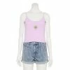 Budget 👍 Unbranded Juniors' Smiley Daisy Embroidered Tank Top 🎉