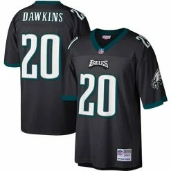 Hot Sale 🔔 Unbranded Men's Mitchell & Ness Brian Dawkins Black Philadelphia Eagles Legacy Replica Jersey 👏