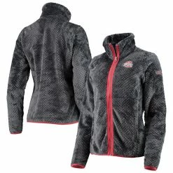 Brand new 🧨 Unbranded 👩 Women's Columbia Charcoal Ohio State Buckeyes Fireside II Sherpa Full-Zip Jacket 🛒