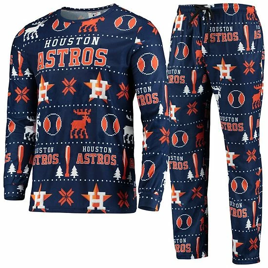 Best deal 💯 Unbranded Men's FOCO Navy Houston Astros Ugly Pajama Set 🥰 - Image 2