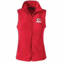 Promo 🔥 Unbranded 👩 Women's Kansas City Chiefs Red Houston Fleece Full-Zip Vest 🥰