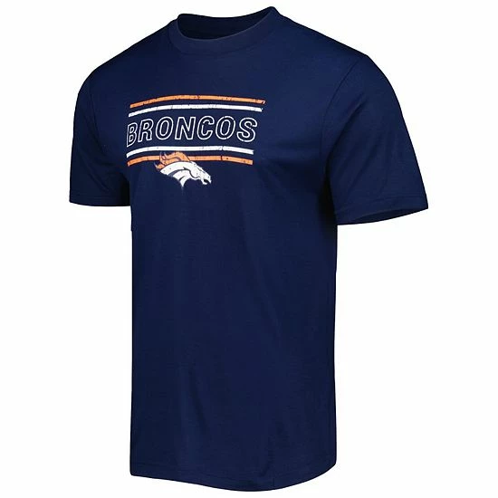 Promo โ๏ธ Unbranded Men's Concepts Sport Navy/Orange Denver Broncos Badge Top & Pants Sleep Set ๐คฉ - Image 3