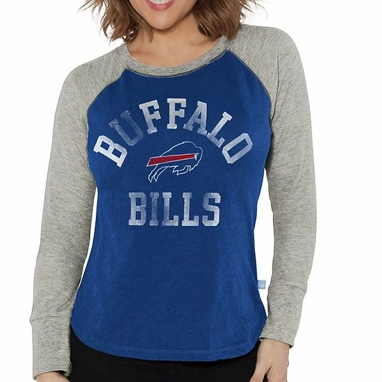 Coupon 🛒 Unbranded 👩 Women's Touch Royal Buffalo Bills Waffle Raglan Long Sleeve T-Shirt 🛒