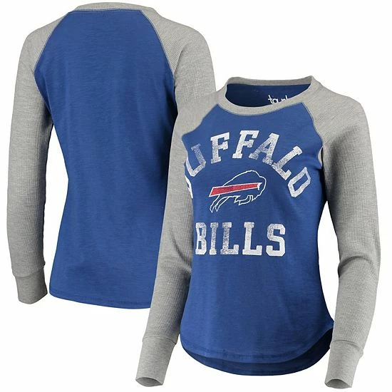 Coupon 🛒 Unbranded 👩 Women's Touch Royal Buffalo Bills Waffle Raglan Long Sleeve T-Shirt 🛒 - Image 2