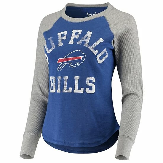 Coupon 🛒 Unbranded 👩 Women's Touch Royal Buffalo Bills Waffle Raglan Long Sleeve T-Shirt 🛒 - Image 3