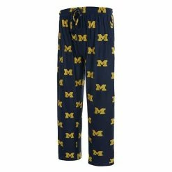 Hot Sale 😀 Unbranded Men's Concepts Sport Navy Michigan Wolverines Logo Flagship Allover Print Pants 🥰
