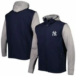 Cheap 🌟 Unbranded Men's Dunbrooke Navy/Heather Gray New York Yankees Alpha Full-Zip Jacket 😀