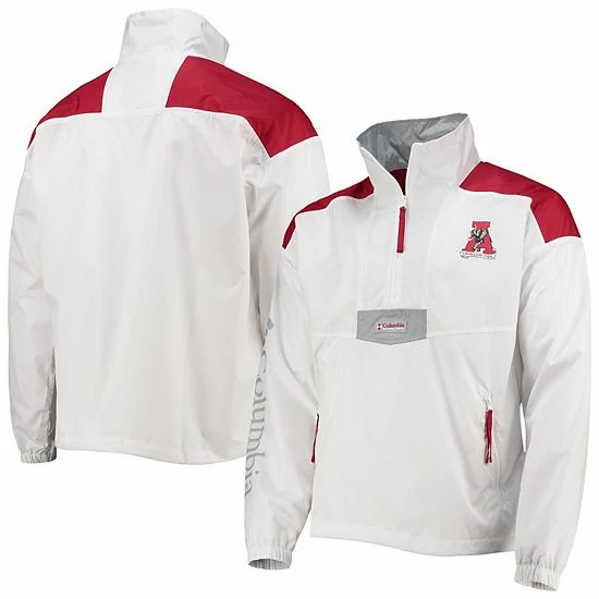 Cheapest 🥰 Unbranded Men's Columbia White Alabama Crimson Tide Santa Ana Anorak Quarter-Zip Jacket 🎁 - Image 2