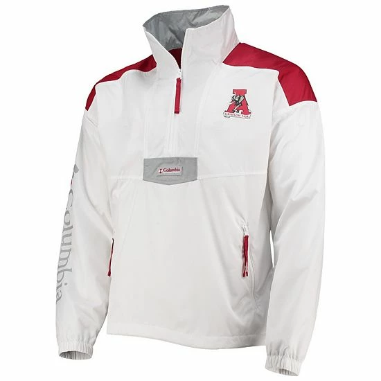 Cheapest 🥰 Unbranded Men's Columbia White Alabama Crimson Tide Santa Ana Anorak Quarter-Zip Jacket 🎁 - Image 3