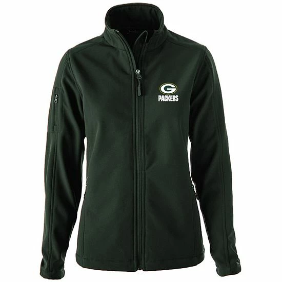 New 🥰 Unbranded 👩 Women's Green Green Bay Packers Full-Zip Sonoma Softshell Jacket 🛒