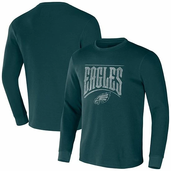 Budget 👍 Unbranded Men's NFL X Darius Rucker Collection By Fanatics Midnight Green Philadelphia Eagles Long Sleeve Thermal T-Shirt 🥰