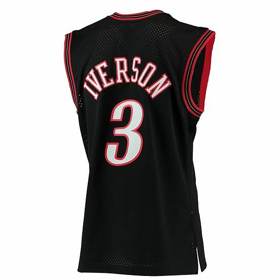 Promo ๐ Unbranded Men's Mitchell & Ness Allen Iverson Black Philadelphia 76ers 2000-01 Hardwood Classics Swingman Jersey ๐ - Image 4
