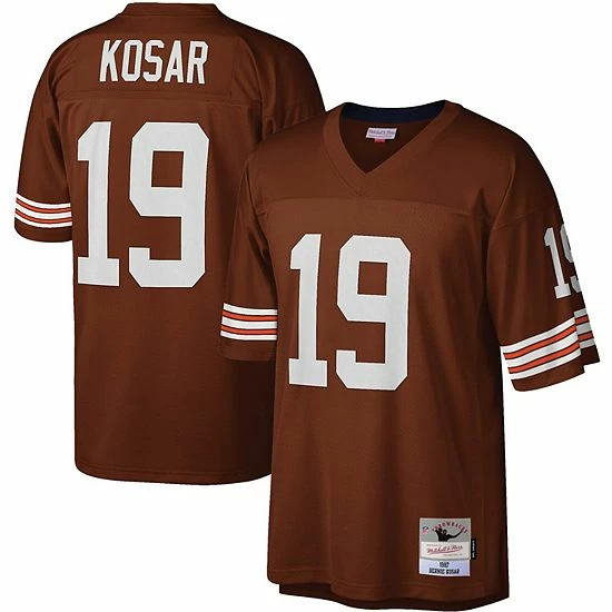 Cheap 🔥 Unbranded Men's Mitchell & Ness Bernie Kosar Brown Cleveland Browns Legacy Replica Jersey 🤩