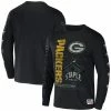 Coupon 🔔 Unbranded Men's NFL X Staple Black Green Bay Packers World Renowned Long Sleeve T-Shirt 🥰