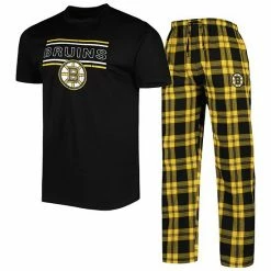 Best reviews of 🔥 Unbranded Men's Concepts Sport Black/Gold Boston Bruins Badge T-Shirt & Pants Sleep Set 👍