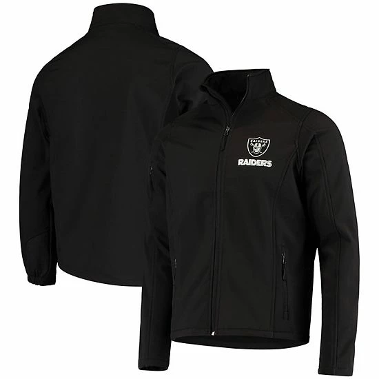 Best deal 🥰 Unbranded Men's Dunbrooke Black Las Vegas Raiders Sonoma Softshell Full-Zip Jacket ⭐ - Image 2