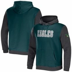 Best reviews of 🎁 Unbranded Men's NFL X Darius Rucker Collection By Fanatics Midnight Green/Charcoal Philadelphia Eagles Colorblock Pullover Hoodie 🎁