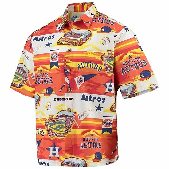 Flash Sale ๐ Unbranded Men's Reyn Spooner Orange Houston Astros Scenic Button-Up ๐ Shirt ๐คฉ - Image 3
