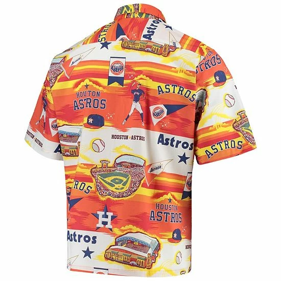 Flash Sale ๐ Unbranded Men's Reyn Spooner Orange Houston Astros Scenic Button-Up ๐ Shirt ๐คฉ - Image 4