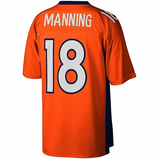 Best Pirce ๐คฉ Unbranded Men's Mitchell & Ness Peyton Manning Orange Denver Broncos 2015 Legacy Replica Jersey ๐ - Image 4