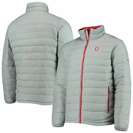 Wholesale ๐ Unbranded Men's Columbia Gray Ohio State Buckeyes Powder Lite Omni-Heat Reflective Full-Zip Jacket โ