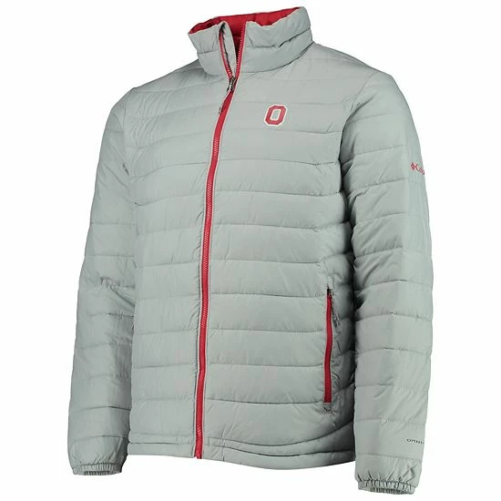 Wholesale ๐ Unbranded Men's Columbia Gray Ohio State Buckeyes Powder Lite Omni-Heat Reflective Full-Zip Jacket โ - Image 3