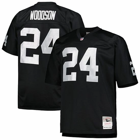 Flash Sale ๐ Unbranded Men's Mitchell & Ness Charles Woodson Black Las Vegas Raiders Big & Tall 1998 Retired Player Replica Jersey โค๏ธ - Image 2