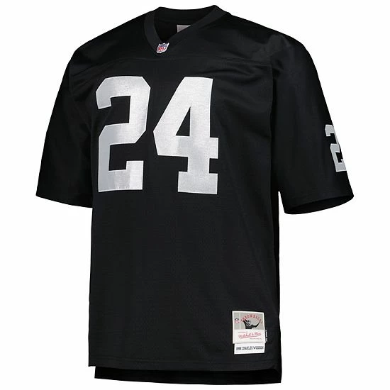 Flash Sale ๐ Unbranded Men's Mitchell & Ness Charles Woodson Black Las Vegas Raiders Big & Tall 1998 Retired Player Replica Jersey โค๏ธ - Image 3