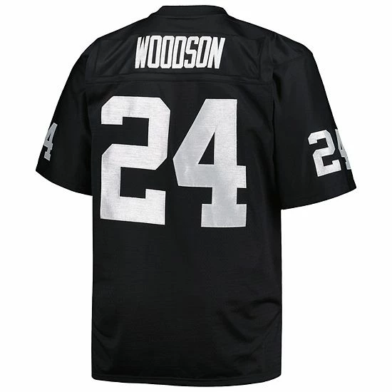 Flash Sale ๐ Unbranded Men's Mitchell & Ness Charles Woodson Black Las Vegas Raiders Big & Tall 1998 Retired Player Replica Jersey โค๏ธ - Image 4