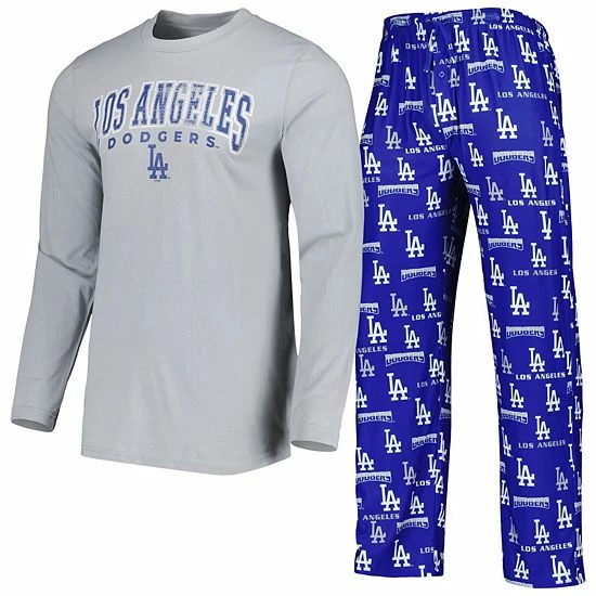 Wholesale ❤️ Unbranded Men's Concepts Sport Royal Los Angeles Dodgers Breakthrough Long Sleeve Top & Pants Set 🤩