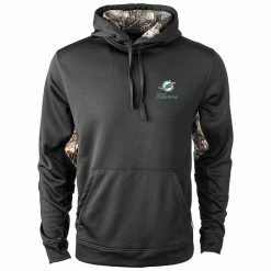 Wholesale 🥰 Unbranded Men's Dunbrooke Black/Realtree Camo Miami Dolphins Logo Ranger Pullover Hoodie 😍
