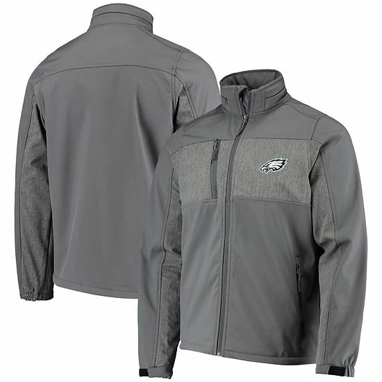 New ๐ฅฐ Unbranded Men's Dunbrooke Graphite Philadelphia Eagles Circle Zephyr Softshell Full-Zip Jacket ๐งจ - Image 2