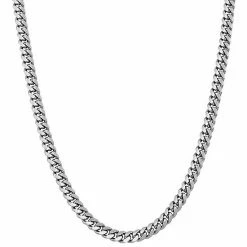 New 😀 Unbranded Sterling Silver 3.5 Mm Polished Curb Chain Necklace 🔥