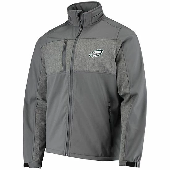 New ๐ฅฐ Unbranded Men's Dunbrooke Graphite Philadelphia Eagles Circle Zephyr Softshell Full-Zip Jacket ๐งจ - Image 3