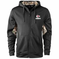 Promo ❤️ Unbranded Men's Dunbrooke Black/Realtree Camo Kansas City Chiefs Decoy Tech Fleece Full-Zip Hoodie ⭐