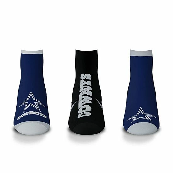 Hot Sale 🎁 Unbranded For Bare Feet Dallas Cowboys Flash Ankle 🧦 Socks 3-Pack Set 🎁 - Image 3