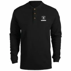 Best reviews of ✔️ Unbranded Men's Dunbrooke Black Las Vegas Raiders Logo Maverick Thermal Henley Long Sleeve T-Shirt 🥰