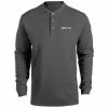 Brand new 👏 Unbranded Men's Heathered Gray Philadelphia Eagles Maverick Thermal Henley Long Sleeve T-Shirt 🌟