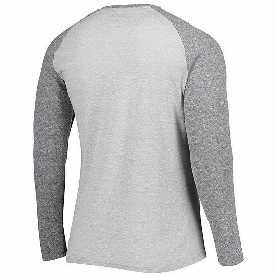 Outlet 🎉 Unbranded Men's Concepts Sport Heather Gray Kansas City Chiefs Ledger Raglan Long Sleeve Henley T-Shirt 😉 - Image 4