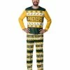 Budget 🥰 Unbranded Men's FOCO Green Green Bay Packers Team Ugly Pajama Set ✨