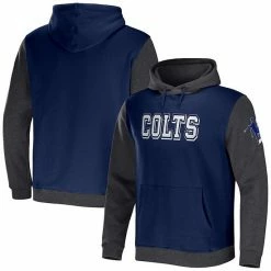 Best Sale 👍 Unbranded Men's NFL X Darius Rucker Collection By Fanatics Navy/Charcoal Indianapolis Colts Colorblock Pullover Hoodie 👏