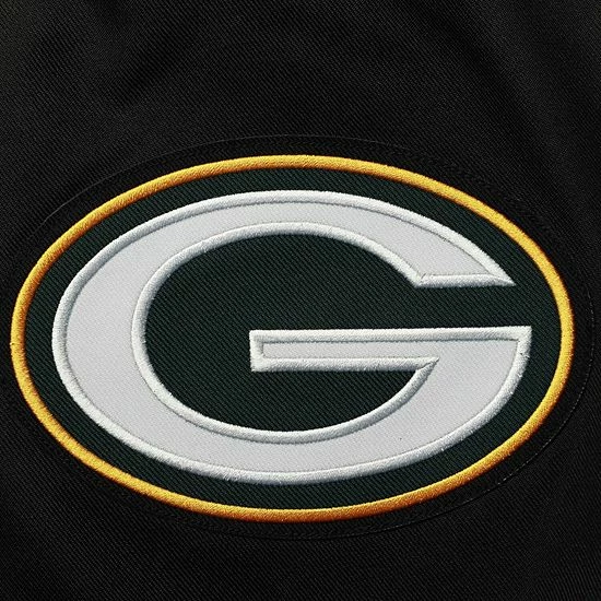 Outlet ✨ Unbranded 👩 Women's JH Design Black Green Bay Packers Plus Size Poly Twill Full-Snap Jacket ✔️ - Image 5