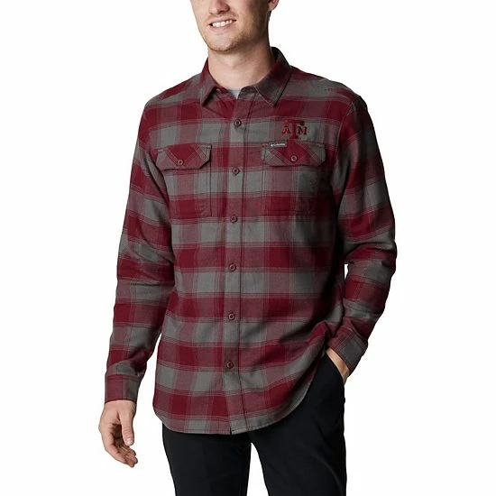 Discount 💯 Unbranded Men's Columbia Maroon Texas A&M Aggies Flare Gun Flannel Team Button-Up 👚 Shirt 🤩