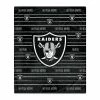 New 💯 Unbranded Las Vegas Raiders 60'' X 80'' Logo Stripe Flannel Fleece Blanket 🔥