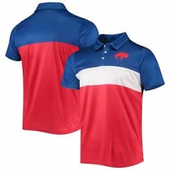 Best Pirce 🤩 Unbranded Men's FOCO Royal/Red Buffalo Bills Retro Colorblock Polo 🧨