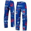 Best Sale 🌟 Unbranded Men's Concepts Sport Blue New York Rangers Windfall Allover Microfleece Pajama Pants 🛒