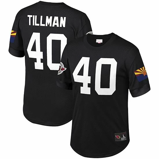 Outlet 💯 Unbranded Men's Mitchell & Ness Pat Tillman Black Arizona Cardinals Retired Player Name & Number Mesh Top 🥰