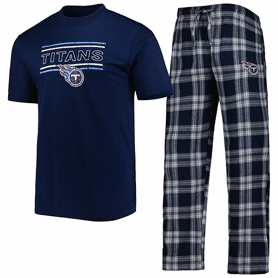 Best Sale ๐ Unbranded Men's Concepts Sport Navy/Gray Tennessee Titans Badge Top & Pants Set ๐